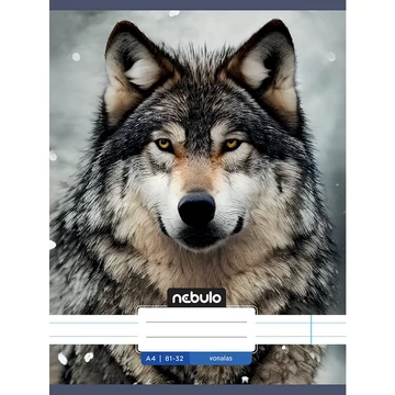 Nebulo: Farkas mintás vonalas füzet 81-32 A/4