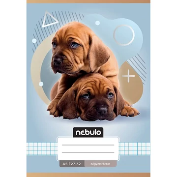 Nebulo: Két kutya mintás kockás füzet A/5 27-32