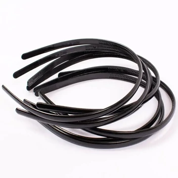 Fekete hajpánt 10db-os szett 8mm