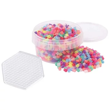 PlayBox: 5mm-es MIDI vasalható glitteres gyöngy 1000db-os hatszögletű alaplappal