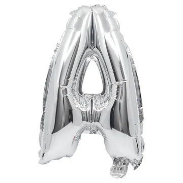 Betű formájú fólia lufi ezüst színben – A betű 32cm