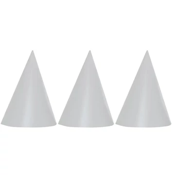 Ezüst színű party kalap 6db-os szett