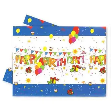 Happy Birthday műanyag terítő 120x180cm