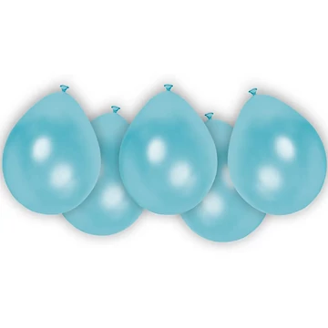 Világoskék latex lufi 8db-os szett