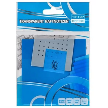 Spirit: Áttetsző kék öntapadós oldaljelölő 75x75mm