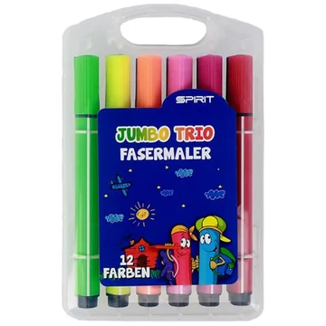 Spirit: Jumbo Trio vastag háromszögletű filctoll 12db-os szett