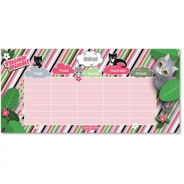 Ars Una: Think Pink cicás egylapos, kétoldalas órarend