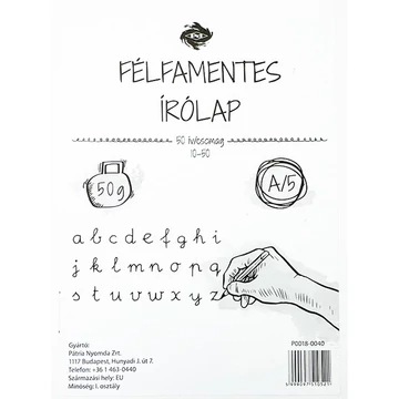 Félfamentes írólap 10-50 A/5 50db-os csomag