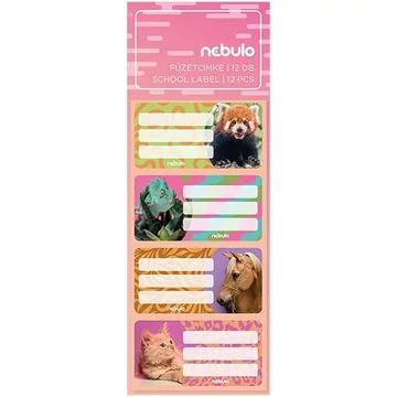 Nebulo: Cuki állatok füzetcímke 12db-os szett