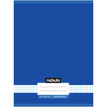 Nebulo: Tűzött kockás óceánkék színű füzet 87-32 A/4