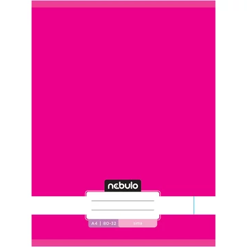 Nebulo: Tűzött sima neon rózsaszínű füzet 80-32 A/4