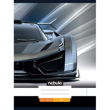 Nebulo: Tűzött sima sport autó mintás füzet 80-32 A/4