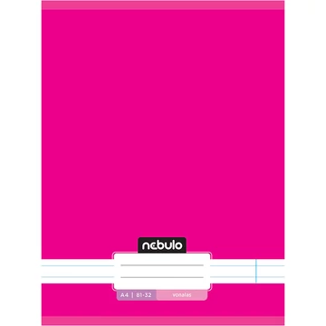 Nebulo: Tűzött vonalas neon rózsaszínű füzet 81-32 A/4