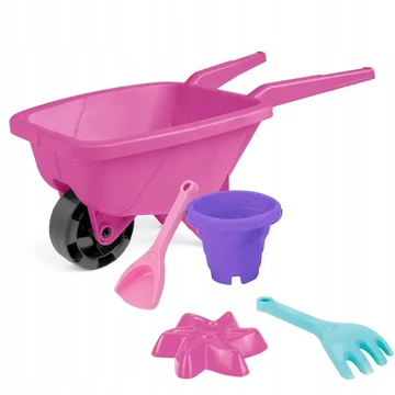 Kis homokozó talicska rózsaszín színben kiegészítőkkel - Wader