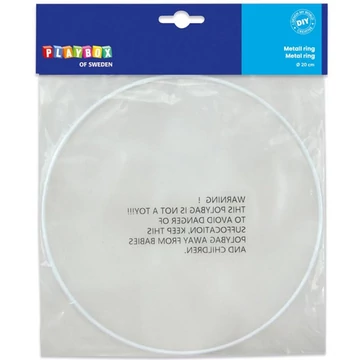 PlayBox: Fehér fémgyűrű 20cm