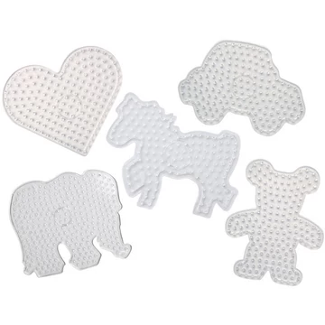 PlayBox: XL méretű vasalható gyöngy alaplap készlet - 5db, vegyes formák