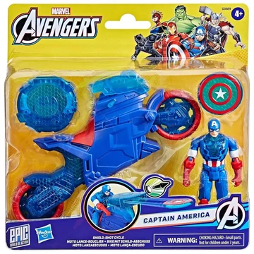 Marvel: Amerika kapitány motorral és pajzs kilövővel - Hasbro
