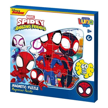 Luna: Spidey és barátai mintás 3x20db-os mágneses puzzle