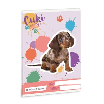 Ars Una: Cuki Harlekin tacskó A/5 3.osztályos vonalas füzet 12-32