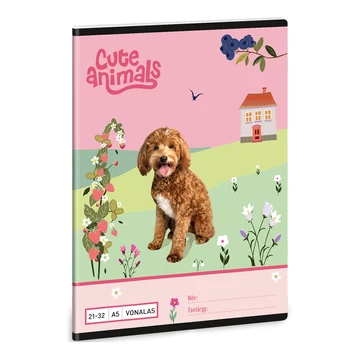 Ars Una: Cute Animals - Doggie vonalas füzet A/5 21-32