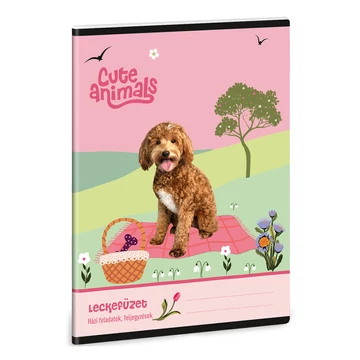 Ars Una: Cute animals Doggie kutyás leckefüzet 38 lapos A/5