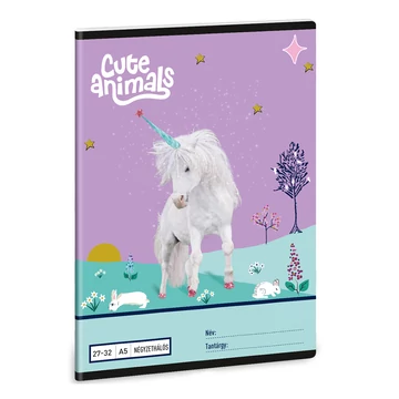 Ars Una: Cute Animals unikornis mintás kockás füzet A/5 27-32