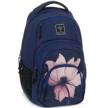 Ars Una: Pink shade virágos AU-2 iskolatáska, hátizsák 32x46x22cm