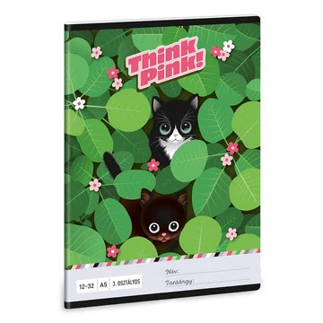 Ars Una: Think Pink A/5 3.osztályos vonalas füzet 12-32