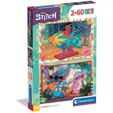 Disney Stitch 2x60db-os Supercolor puzzle - Clementoni