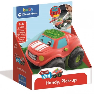 Handy, hátrahúzós baby pick-up autó hanggal és fénnyel - Clementoni