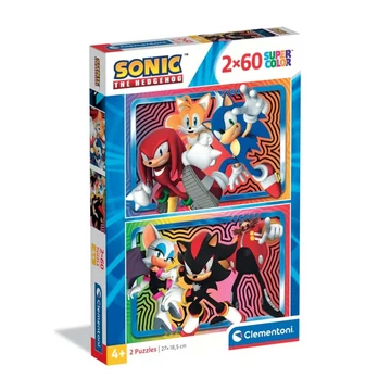 Sonic a sündisznó 2x60db-os supercolor puzzle - Clementoni