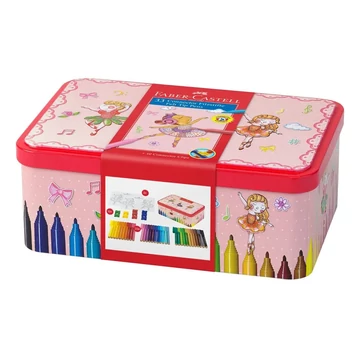 Faber Castell: Connector filctoll készlet 33db-os Ballerina mintás fém dobozban