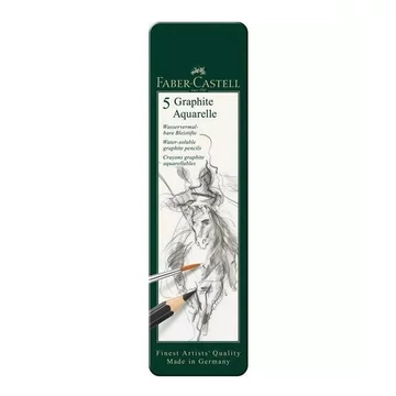 Faber-Castell: Akvarell grafitceruza készlet fém dobozban 5db-os