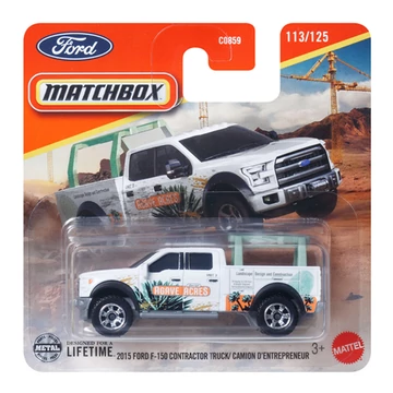 Matchbox: 2015 Ford F-150 Contractor Truck kisautó 1/64 - Mattel