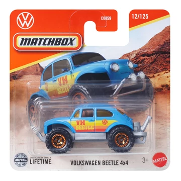 Matchbox: Volkswagen Beetle 4x4 kék kisautó 1/64 - Mattel
