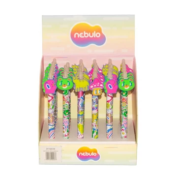 Nebulo: Mushroom Forest nyomógombos radírozható zseléstoll többféle 1db