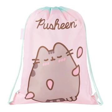 Pusheen rózsaszín tornazsák, sportzsák 34x43cm