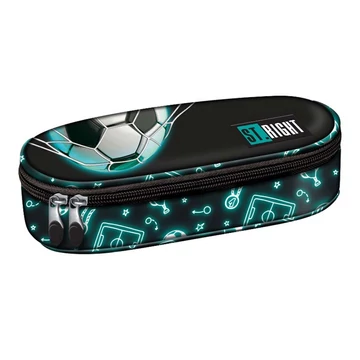 St.Right Neon Football ovális tolltartó PC01 23x9,5x6cm