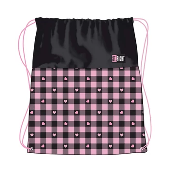 St.Right Pink Checkered tornazsák, sportzsák 43x34cm