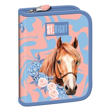 St.Right Romantic Horse lovas kihajtható tolltartó PC03 20,5x14x3,5cm