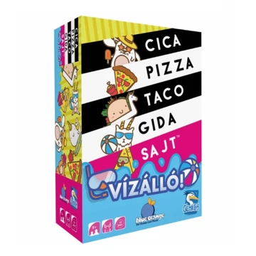 Vízálló cica, pizza, taco, gida, sajt társasjáték