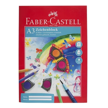 Faber-Castell: A3 rajzfüzet – 20 ív extraerős, 100 g-os művészpapírral