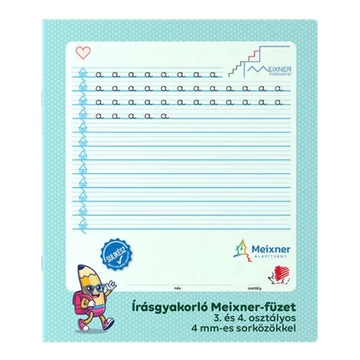 ICO: Süni Írásgyakorló Meixner-füzet 3-4. osztályos 4mm sorközökkel
