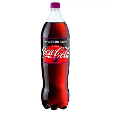 Coca-Cola Zero Cherry colaízű energiamentes szénsavas üdítőital cseresznye ízesítéssel 1,75 l - csak egyedi szállítással vagy személyes átvétellel