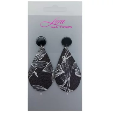 Lora kék-fehér mintás, lógós fülbevaló 841987