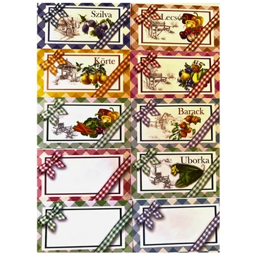 Nagy befőttesüveg címke 10db-os kiszerelésben 328519329