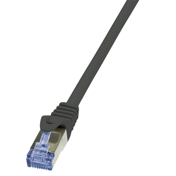 LogiLink CAT6A S/FTP Patch Cable PrimeLine AWG26 PIMF LSZH black 0,50m