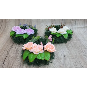 Selyemvirág koszorú 15cm