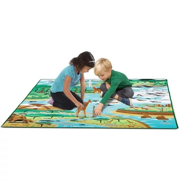 Állatok Élőhelye játszószőnyeg állatfigurákkal 200x150cm - Melissa & Doug