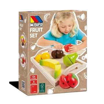 Molto: Fa gyümölcsszett tálcával 9db-os